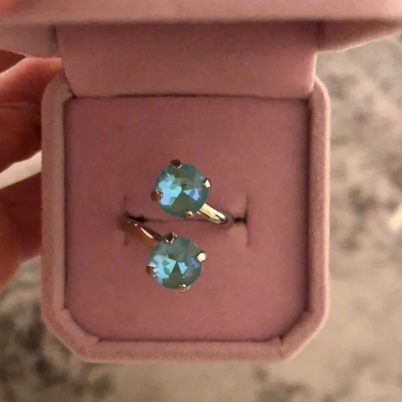 Aquamarine Crystal Statement Ring - Picture 7 of 12